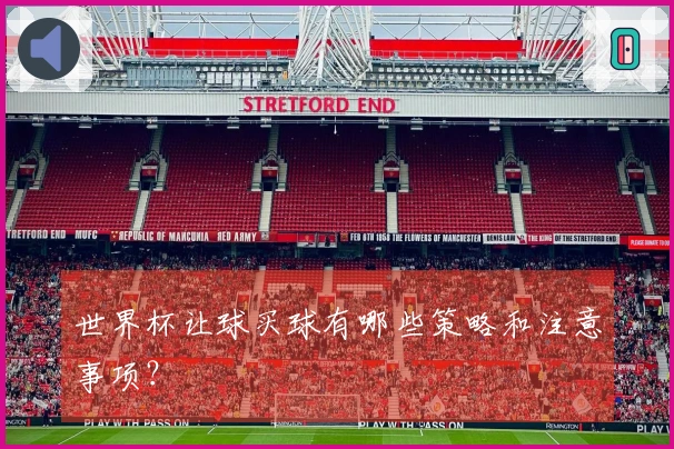 世界杯让球买球有哪些策略和注意事项？